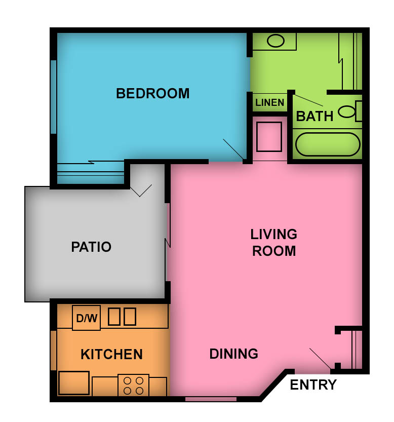 This image is the visual schematic representation of Diamond in Club Royale Apartments.